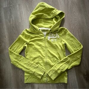 Abercrombie Kids Bright Green Zip-Up Hoodie